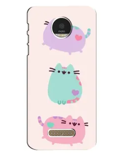 Чехол для Motorola MOTO Z с картинкой «Pusheen трио» Чехол для Motorola MOTO Z с картинкой «Pusheen трио»