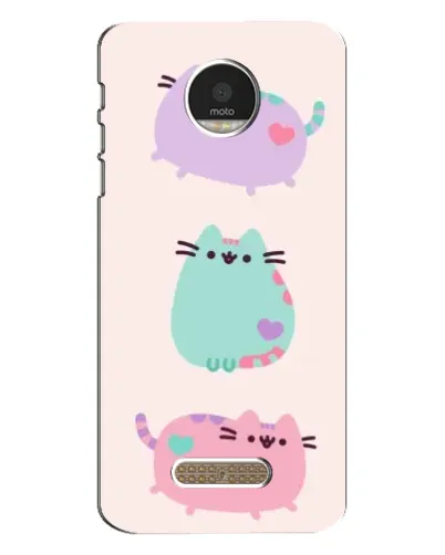Чехол для Motorola MOTO Z с картинкой «Pusheen трио»