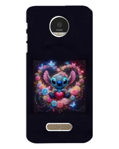 Чехол для Motorola MOTO Z с картинкой «Stitch в цветах» Чехол для Motorola MOTO Z с картинкой «Stitch в цветах»