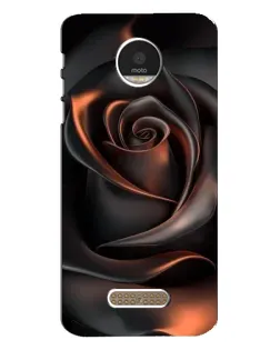 Чехол для Motorola MOTO Z с картинкой «Шелковая черная роза»