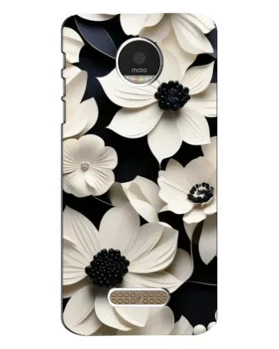 Чехол для Motorola MOTO Z с картинкой «Объемные белые цветы» Чехол для Motorola MOTO Z с картинкой «Объемные белые цветы»
