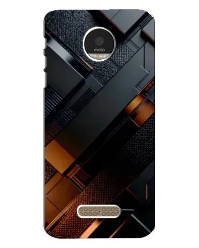 Чехол для Motorola MOTO Z с картинкой «Черные геометрические блоки» Чехол для Motorola MOTO Z с картинкой «Черные геометрические блоки»