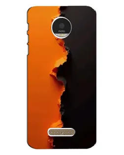 Чехол для Motorola MOTO Z с картинкой «Оранжевый разлом»