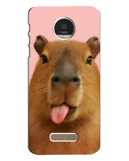 Чехол для Motorola MOTO Z с картинкой «Капибара с языком» Чехол для Motorola MOTO Z с картинкой «Капибара с языком»