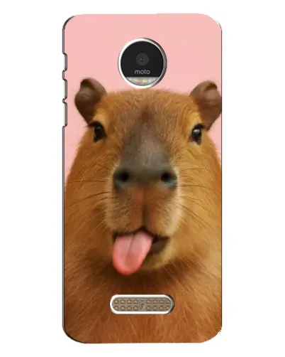 Чехол для Motorola MOTO Z с картинкой «Капибара с языком»