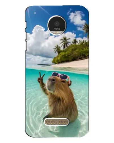 Чехол для Motorola MOTO Z с картинкой «Капибара на море»
