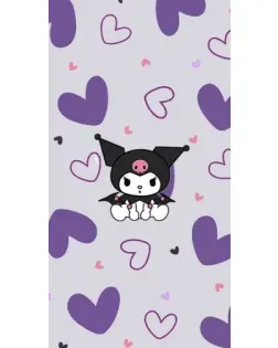 Чехол для Motorola с картинкой «Kuromi и лавандовые сердца»