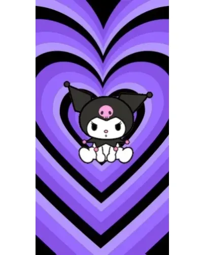Чехол для Motorola с картинкой «Kuromi и фиолетовые сердца»