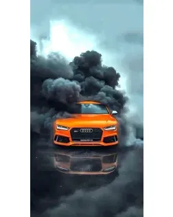 Чехол для Motorola с картинкой «Audi в облаках дыма»