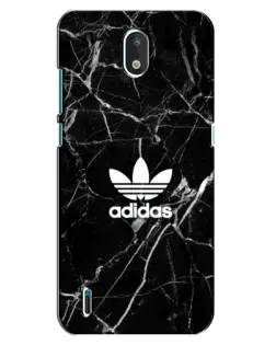 Чехол для Nokia 1.3 с картинкой «Белый мрамор Adidas»