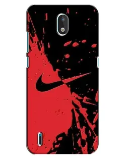 Чехол для Nokia 1.3 с картинкой «Красные брызги Nike»