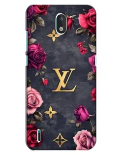 Чехол для Nokia 1.3 с картинкой «Цветочный Louis Vuitton»