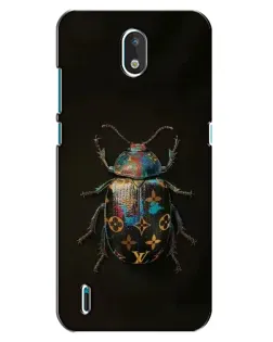 Чехол для Nokia 1.3 с картинкой «LV — мраморный принт»