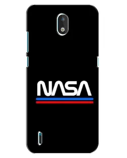 Чехол для Nokia 1.3 с картинкой «NASA — классика Red Blue»