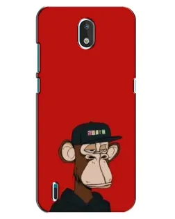 Чехол для Nokia 1.3 с картинкой «Bored Ape — красный фон»