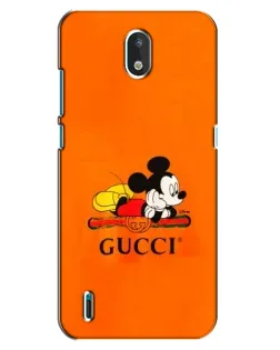 Чехол для Nokia 1.3 с картинкой «Микки Маус Gucci — оранж»