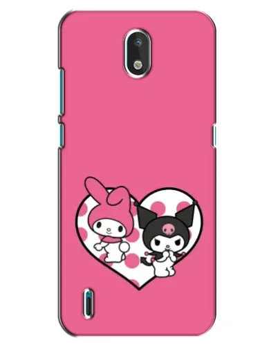 Чехол для Nokia 1.3 с картинкой «Kuromi и My Melody»