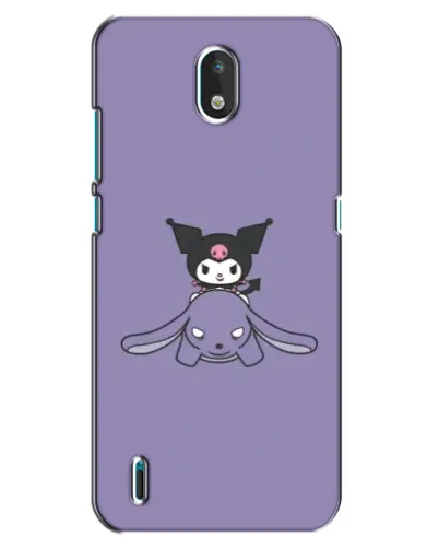 Чехол для Nokia 1.3 с картинкой «Kuromi на лиловом фоне»