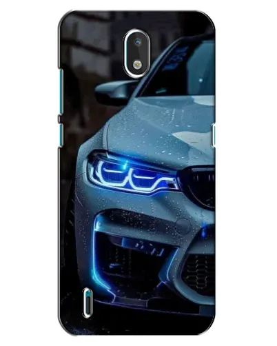 Чехол для Nokia 1.3 с картинкой «Взгляд BMW с синими фарами»