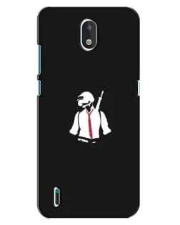 Чехол для Nokia 1.3 с картинкой «PUBG — силуэт воина»