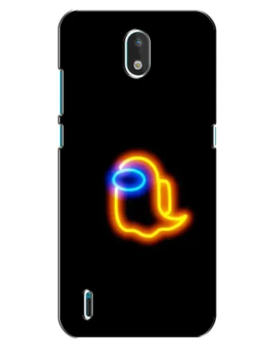 Чехол для Nokia 1.3 с картинкой «Among Us неоновое сияние»