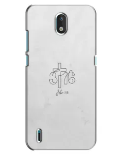Чехол для Nokia 1.3 с картинкой «Иоанна 3:16 Крест» Чехол для Nokia 1.3 с картинкой «Иоанна 3:16 Крест»