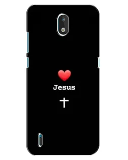 Чехол для Nokia 1.3 с картинкой «Сердце - Jesus» Чехол для Nokia 1.3 с картинкой «Сердце - Jesus»