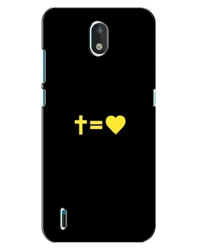Чехол для Nokia 1.3 с картинкой «Сердце и Крест»