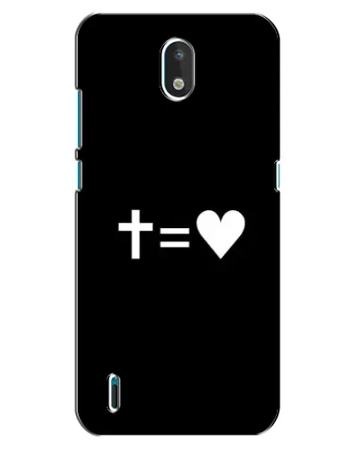 Чехол для Nokia 1.3 с картинкой «Крест и Сердце»