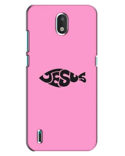 Чехол для Nokia 1.3 с картинкой «Розовый символ  Jesus»