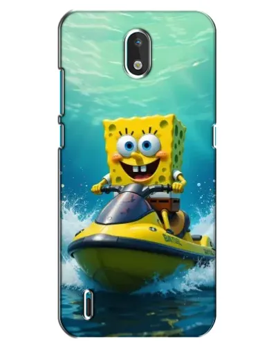 Чехол для Nokia 1.3 с картинкой «Спанч Боб на гидроцикле»