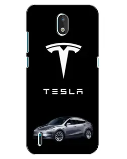 Чехол для Nokia 1.3 с картинкой «Tesla Model Y»
