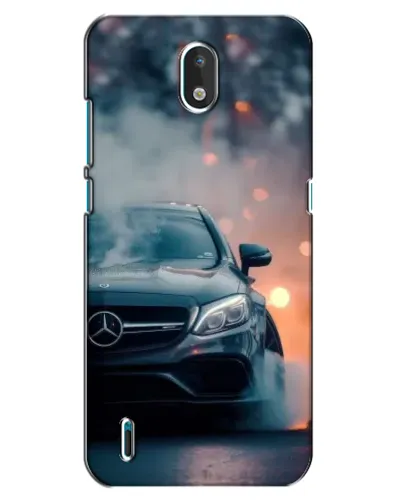 Чехол для Nokia 1.3 с картинкой «Mercedes — ночной город»