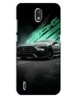 Чехол для Nokia 1.3 с картинкой «Темный Mercedes AMG»