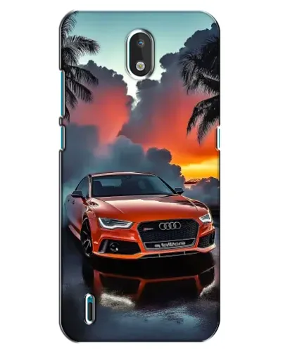 Чехол для Nokia 1.3 с картинкой «Audi — закат»