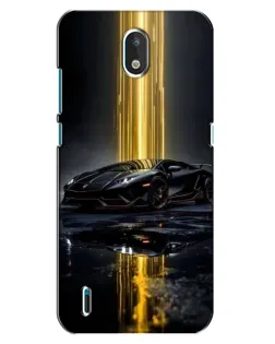 Чехол для Nokia 1.3 с картинкой «Ночной Lamborghini драйв»