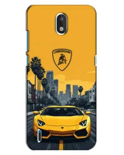Чехол для Nokia 1.3 с картинкой «Желтый Lamborghini город» Чехол для Nokia 1.3 с картинкой «Желтый Lamborghini город»