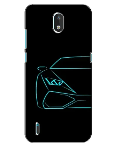 Чехол для Nokia 1.3 с картинкой «Голубой силуэт Lamborghini» Чехол для Nokia 1.3 с картинкой «Голубой силуэт Lamborghini»