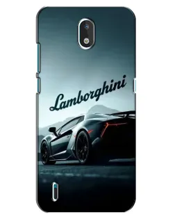 Чехол для Nokia 1.3 с картинкой «Классическая надпись Lamborghini»