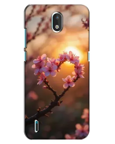 Чехол для Nokia 1.3 с картинкой «Розовый цвет сердце на фоне заката» Чехол для Nokia 1.3 с картинкой «Розовый цвет сердце на фоне заката»