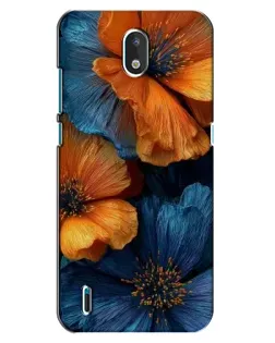 Чехол для Nokia 1.3 с картинкой «Яркая сине-оранжевая флора» Чехол для Nokia 1.3 с картинкой «Яркая сине-оранжевая флора»