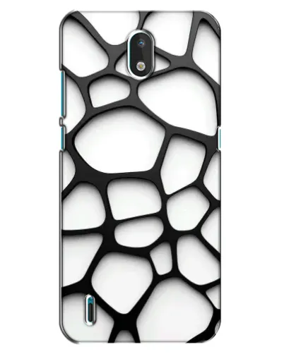 Чехол для Nokia 1.3 с картинкой «Белая объемная сетка»