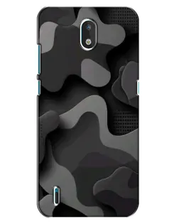 Чехол для Nokia 1.3 с картинкой «Темный абстрактный камуфляж» Чехол для Nokia 1.3 с картинкой «Темный абстрактный камуфляж»