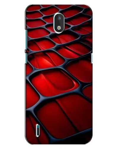 Чехол для Nokia 1.3 с картинкой «Красная глянцевая сетка»