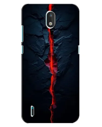 Чехол для Nokia 1.3 с картинкой «Kрасная лавовая трещина»