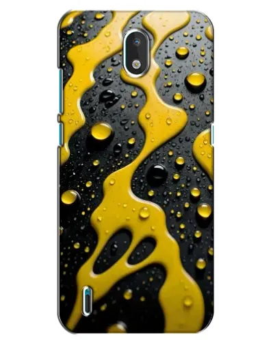 Чехол для Nokia 1.3 с картинкой «Жидкое желтое золото»
