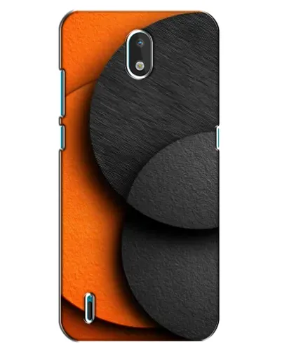 Чехол для Nokia 1.3 с картинкой «Геометрия оранжевых кругов»