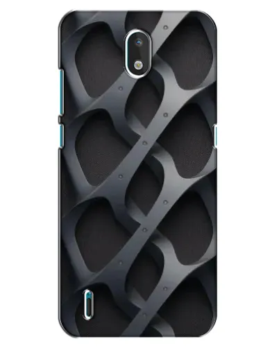 Чехол для Nokia 1.3 с картинкой «Объемное серое плетение»