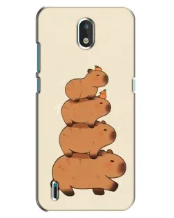 Чехол для Nokia 1.3 с картинкой «Башня из капибар»