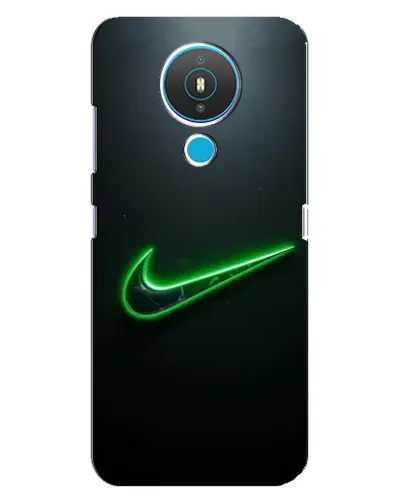 Чехол для Nokia 1.4 с картинкой «Неоновый контур Nike»